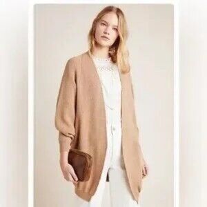 Anthropologie Akemi + Kin Petra Dolman Cardigan Sweater in Honey Tan One Size